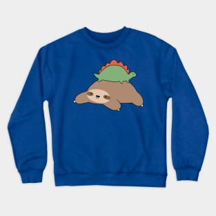 Sloth and Little Stegosaurus Crewneck Sweatshirt